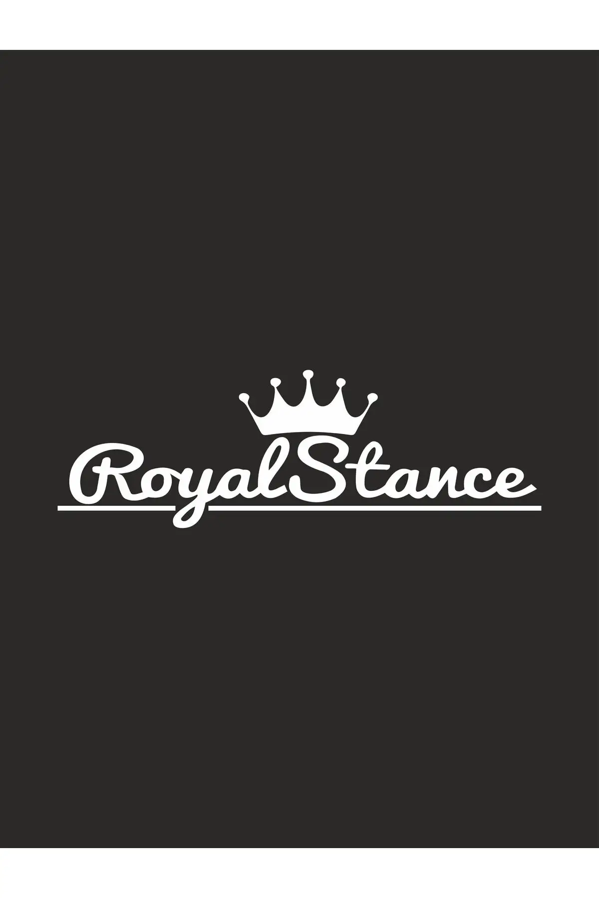 Royal Stance Sticker 55x18 Beyaz Oto Sticker 