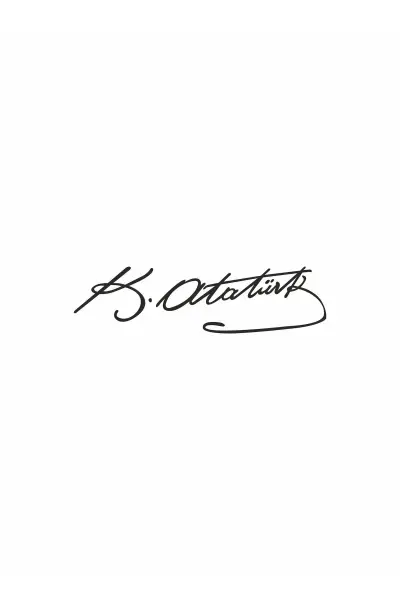 Mustafa Kemal Atatürk Imzası 20x5 Siyah Oto, Motor, Pc, Laptop, Sticker