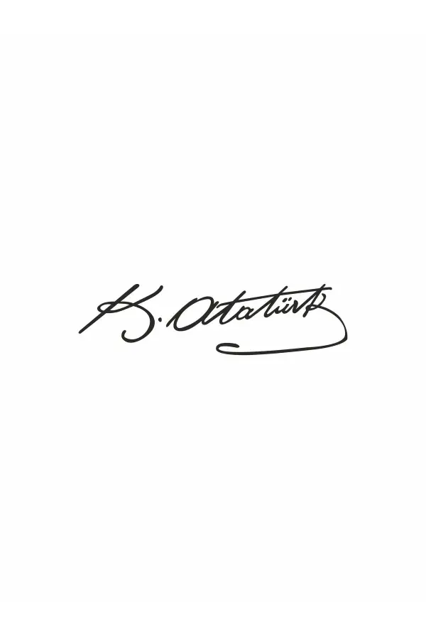 Mustafa Kemal Atatürk Imzası 20x5 Siyah Oto, Motor, Pc, Laptop, Sticker