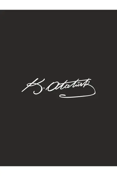 Mustafa Kemal Atatürk Imzası 20x5 Beyaz Oto, Motor, Pc, Laptop, Sticker